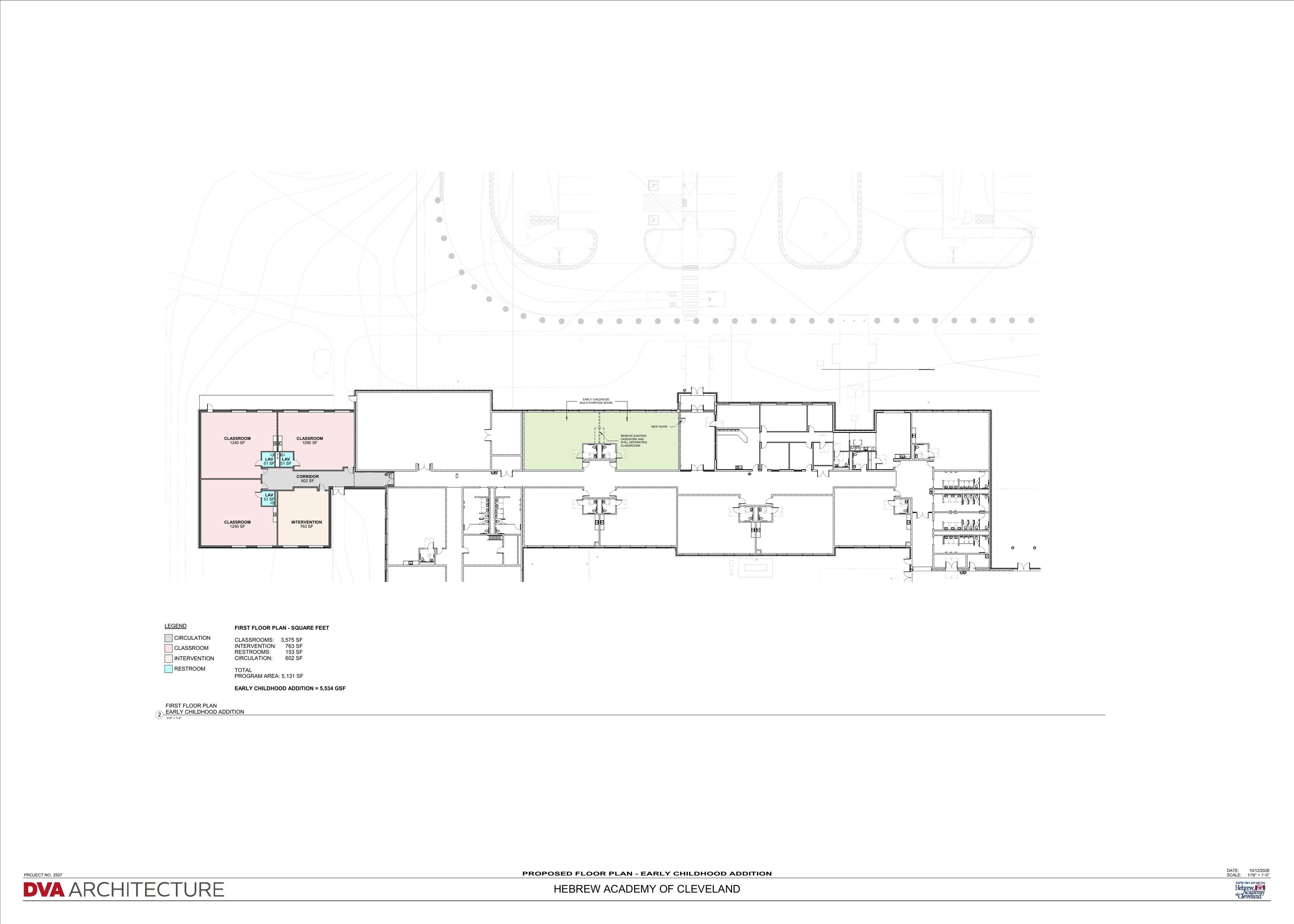 Proposed floor plan of the Early Childhood Addition